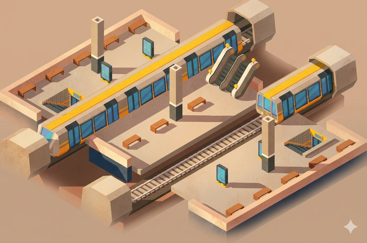 Patterned armchair under a modern white pendant light